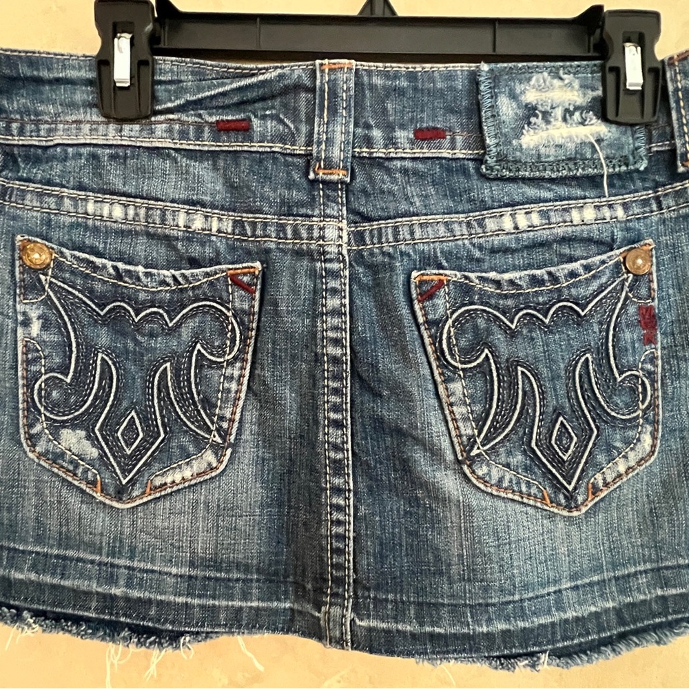 MEK denim mini distressed mini skirt-Size 27